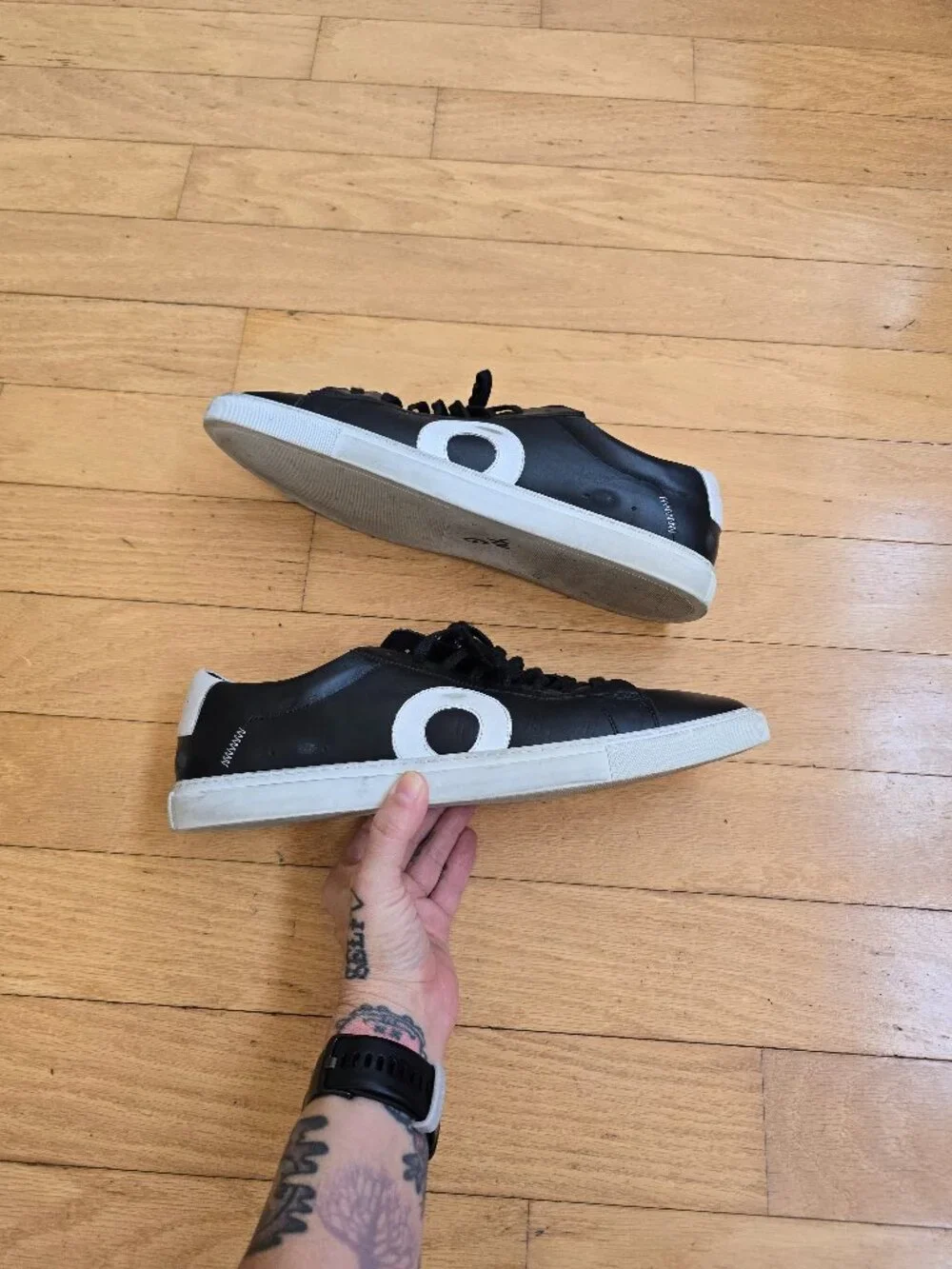 Oliver Cabell | Low 1 O Black Leather Made in Italy Streetwear Sneakers Mens 12
